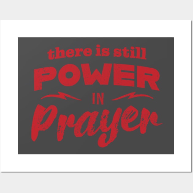 Power In Prayer - Red Wall Art by Commykaze